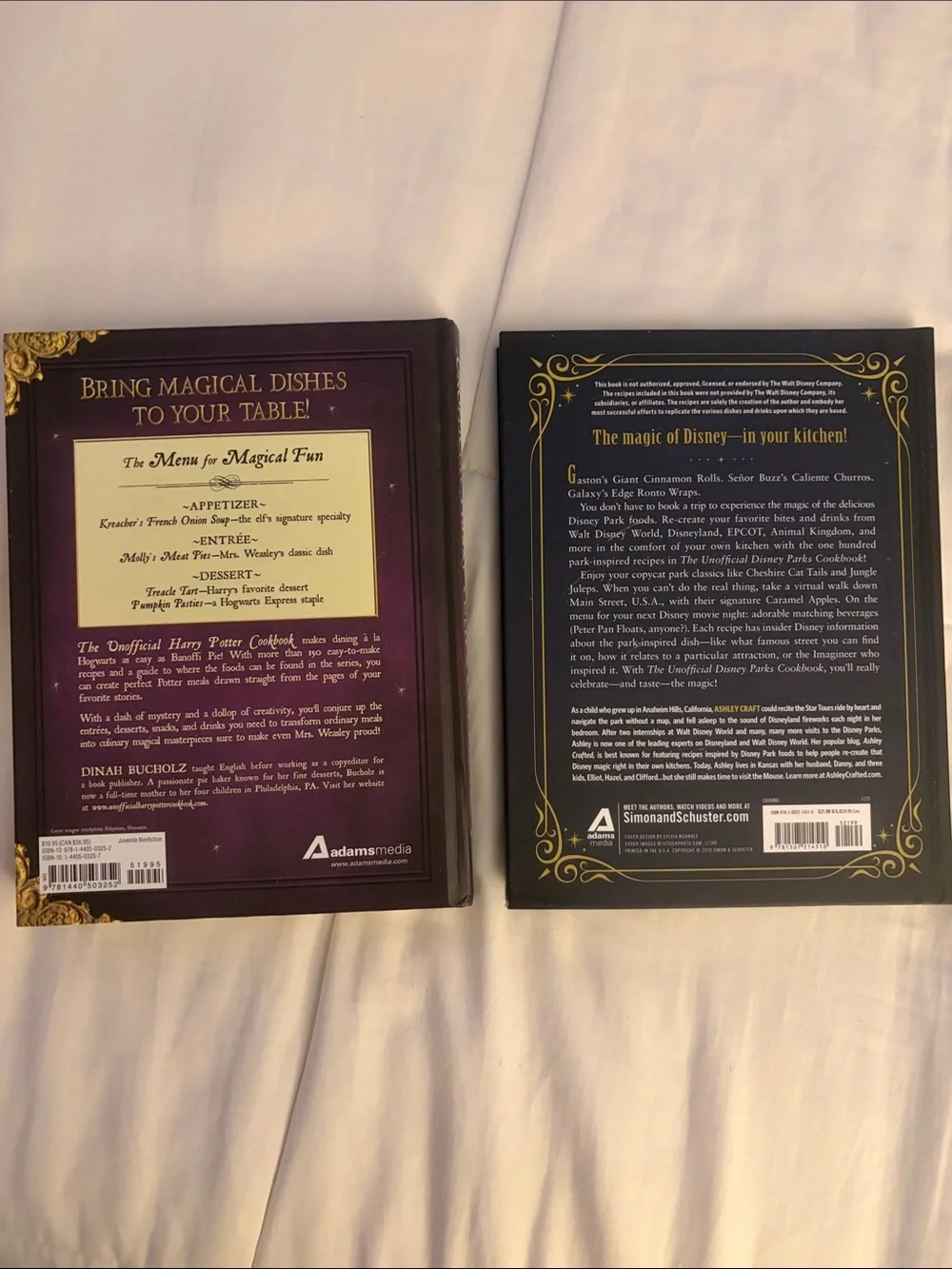 The Unofficial Disney Parks Cookbook & The Unofficial Harry Potter Cookbook